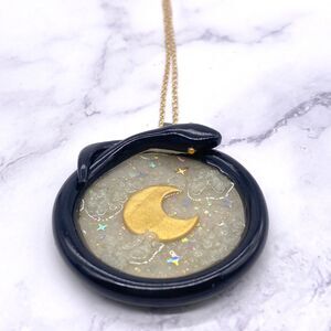 Black Celestial Snake Necklace